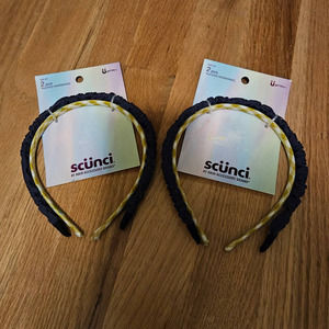 LOT of Scunci 2 PCS Ruched Headbands Sets (4 total)